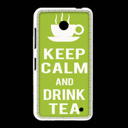 Coque Nokia Lumia 635 Keep Calm Drink Tea Vert pomme