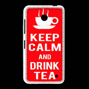 Coque Nokia Lumia 635 Keep Calm Drink Tea Rouge