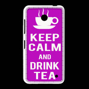 Coque Nokia Lumia 635 Keep Calm Drink Tea Violet