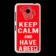 Coque Nokia Lumia 635 Keep Calm Have a beer Rouge