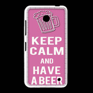 Coque Nokia Lumia 635 Keep Calm Have a beer Rose