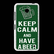 Coque Nokia Lumia 635 Keep Calm Have a beer Vert