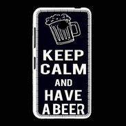 Coque Nokia Lumia 635 Keep Calm Have a beer Noir