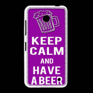 Coque Nokia Lumia 635 Keep Calm Have a beer Violet