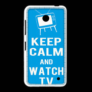 Coque Nokia Lumia 635 Keep Calm Watch TV Cyan