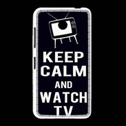 Coque Nokia Lumia 635 Keep Calm Watch TV Noir