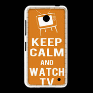 Coque Nokia Lumia 635 Keep Calm Watch TV Orange
