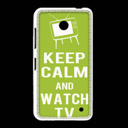 Coque Nokia Lumia 635 Keep Calm Watch TV Vert pomme