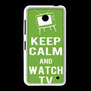 Coque Nokia Lumia 635 Keep Calm Watch TV Vert