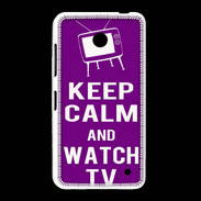 Coque Nokia Lumia 635 Keep Calm Watch TV Violet