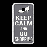 Coque Nokia Lumia 635 Keep Calm go shopping Gris
