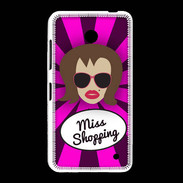 Coque Nokia Lumia 635 Miss Shopping Chatain