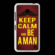 Coque Nokia Lumia 635 Keep Calm Be a Man Rouge