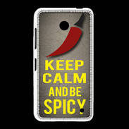 Coque Nokia Lumia 635 Keep Calm and Be Spicy Gris