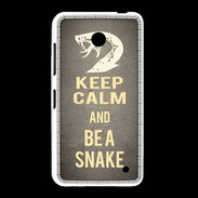 Coque Nokia Lumia 635 Keep Calm and Be a Snake Gris