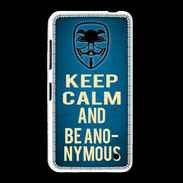 Coque Nokia Lumia 635 Keep Calm and Be Anonymous Bleu