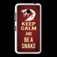 Coque Nokia Lumia 635 Keep Calm and Be a Snake Rouge