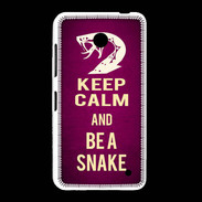 Coque Nokia Lumia 635 Keep Calm and Be a Snake Rose