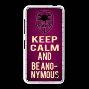 Coque Nokia Lumia 635 Keep Calm and Be Anonymous Rose