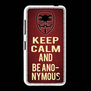 Coque Nokia Lumia 635 Keep Calm and Be Anonymous Rouge