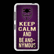 Coque Nokia Lumia 635 Keep Calm and Be Anonymous Violet