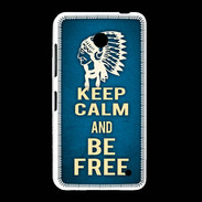 Coque Nokia Lumia 635 Keep Calm and Be Free Bleu