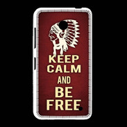 Coque Nokia Lumia 635 Keep Calm and Be Free Rouge