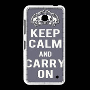Coque Nokia Lumia 635 Keep Calm and Carry on Gris