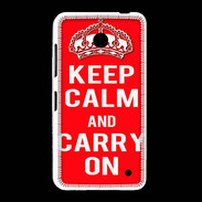 Coque Nokia Lumia 635 Keep Calm and Carry on Rouge
