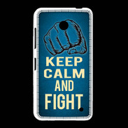Coque Nokia Lumia 635 Keep Calm and Fight Bleu