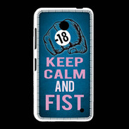 Coque Nokia Lumia 635 Keep Calm and Fist BLeu
