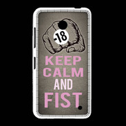 Coque Nokia Lumia 635 Keep Calm and Fist Gris