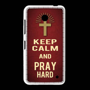 Coque Nokia Lumia 635 Keep Calm and Pray Christian Rouge