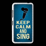 Coque Nokia Lumia 635 Keep Calm and Sing Bleu