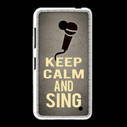 Coque Nokia Lumia 635 Keep Calm and Sing Gris