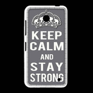 Coque Nokia Lumia 635 Keep Calm and Stay strong Gris