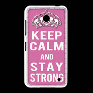 Coque Nokia Lumia 635 Keep Calm and Stay strong Rose