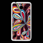 Coque Huawei Y550 Flower power sur fond noir