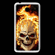 Coque Huawei Y550 Tête de mort en flamme 5