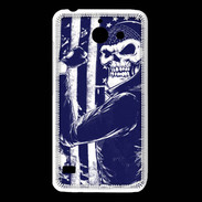 Coque Huawei Y550 Tête de mort Biker USA