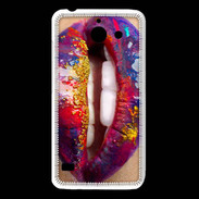 Coque Huawei Y550 Lèvres multicouleurs