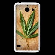 Coque Huawei Y550 Feuille de cannabis sur toile beige