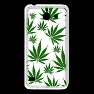 Coque Huawei Y550 Feuille de cannabis sur fond blanc
