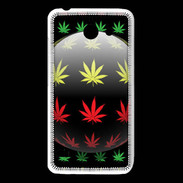 Coque Huawei Y550 Effet cannabis sur fond noir