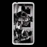 Coque Huawei Y550 Pompiers en noir et blanc