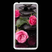 Coque Huawei Y550 Rose et Galet Zen