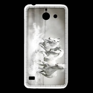 Coque Huawei Y550 Chevaux blancs