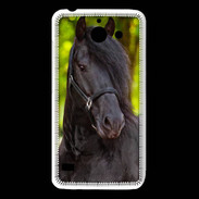 Coque Huawei Y550 Portrait de cheval noir 10
