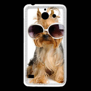 Coque Huawei Y550 Chien Yorkie avec lunette de soleil