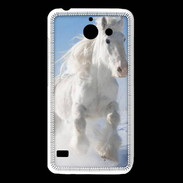 Coque Huawei Y550 Cheval blanc dans la neige 2
